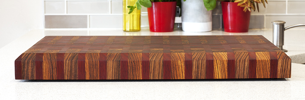 Tigerwood End-grain Cutting Board - 17''L x 12''W – Alex's Wood Works