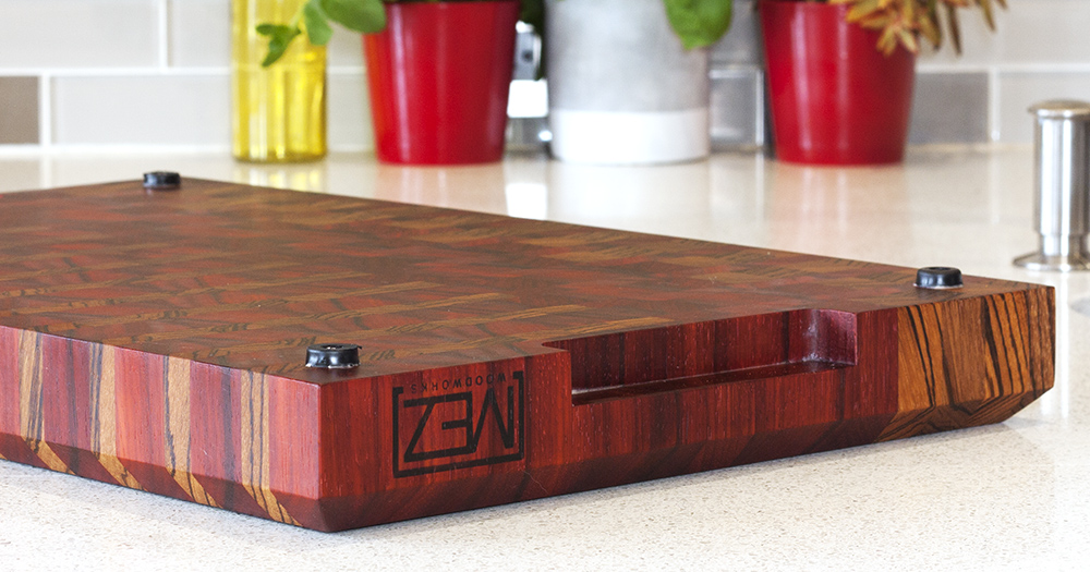 Tigerwood End-grain Cutting Board - 17''L x 12''W – Alex's Wood Works