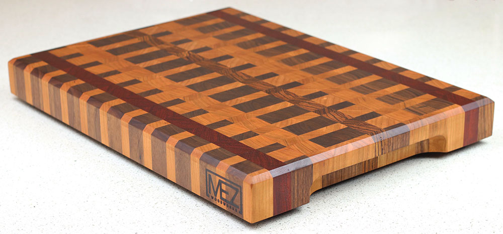 Maple Cutting Board with Oak and Padauk accents - Mill(er) Works